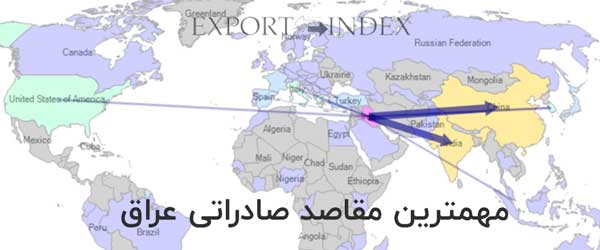 عراق بیشتر به کدام کشورها صادرات انجام می دهد